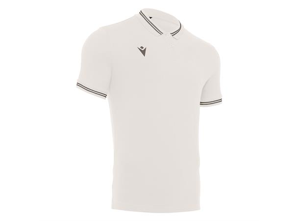 Yukar Polo HVIT/GRÅ XL Sporty poloskjorte i bomull 