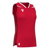 Lily Eco Sleeveless Shirt RED/WHT L Teknisk kamp og treningsdrakt - Dame